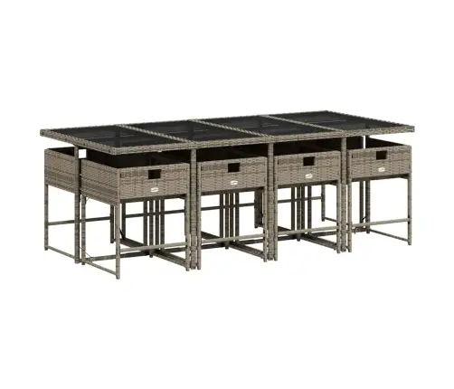 9-Daļīgs Dārza Mēbeļu Komplekts Ar Matračiem, Pe Rotangpalma Vidaxl