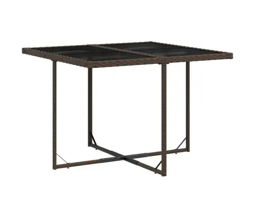 9-Osaline Aia Söögimööbli Komplekt Patjadega, Pruun, Polürotang