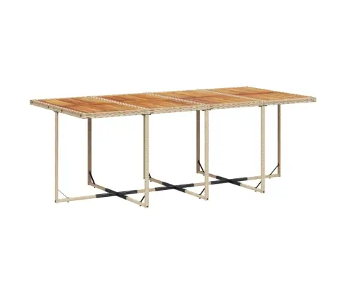 13-Osaline Aia Söögimööbli Komplekt Patjadega, Beež, Pe-Rotang