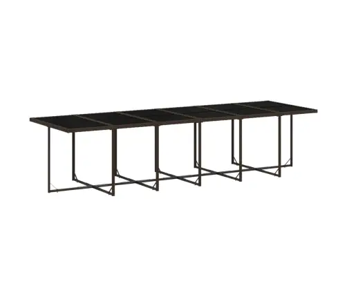 17-Daļīgs Dārza Mēbeļu Komplekts, Matrači, Brūna Pe Rotangpalma Vidaxl