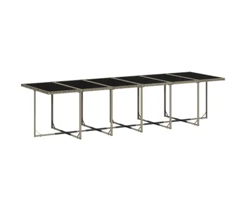 17-Daļīgs Dārza Mēbeļu Komplekts Ar Matračiem, Pelēks Pe Vidaxl