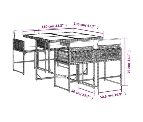 Sodo Komplektas Su Pagalvėlėmis, 5 Dalių, Smėlio, Poliratanas Sodo Komplektas Su Pagalvėlėmis, 5 Dalių, Smėlio, Poliratanas
