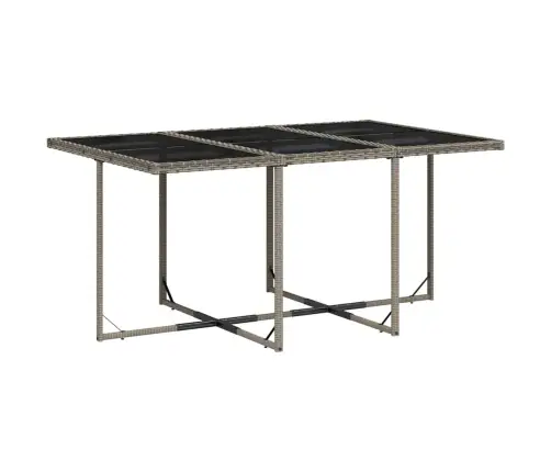 7-Daļīgs Dārza Mēbeļu Komplekts, Matrači, Pelēka Pe Rotangpalma Vidaxl