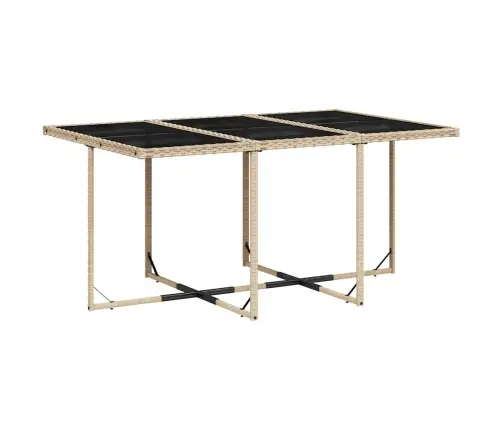 Sodo Komplektas Su Pagalvėlėmis, 7 Dalių, Smėlio, Poliratanas