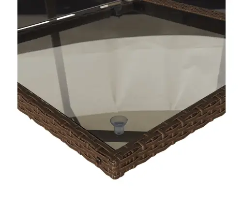 Sodo Komplektas Su Pagalvėlėmis, 13 Dalių, Rudas, Poliratanas