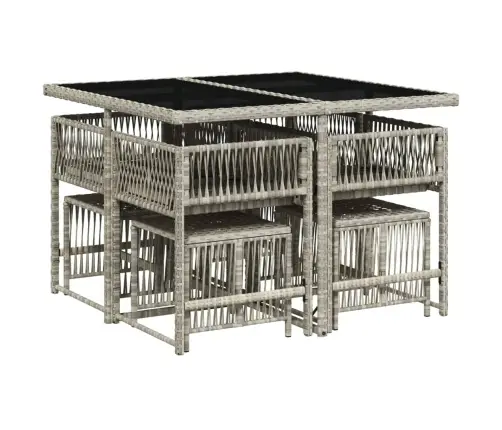 9-Daļīgs Dārza Mēbeļu Komplekts, Matrači,Gaiši Pelēka Pe Pinums Vidaxl 9-Daļīgs Dārza Mēbeļu Komplekts, Matrači,Gaiši Pelēka Pe Pinums Vidaxl