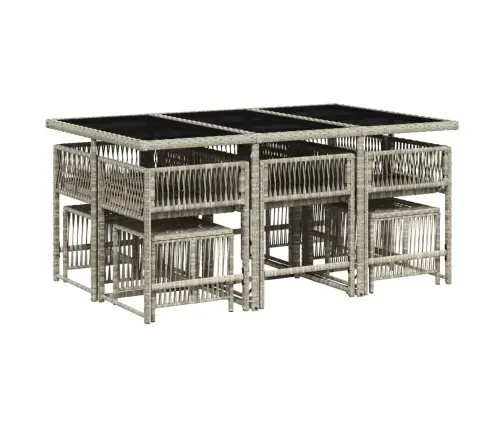 11-Daļīgs Dārza Mēbeļu Komplekts Ar Matračiem, Gaiši Pelēka Pe Vidaxl 11-Daļīgs Dārza Mēbeļu Komplekts Ar Matračiem, Gaiši Pelēka Pe Vidaxl