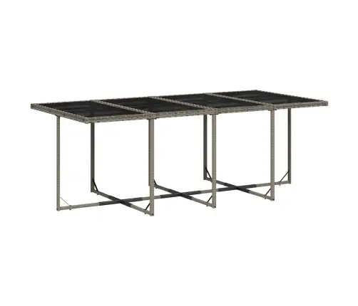 13-Osaline Aia Söögimööbli Komplekt Patjadega, Hall, Polürotang