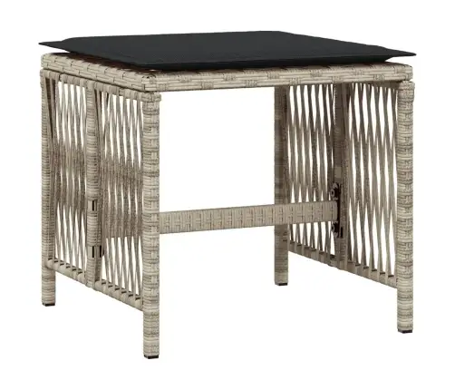 13-Daļīgs Dārza Mēbeļu Komplekts Ar Matračiem, Gaiši Pelēka Pe Vidaxl