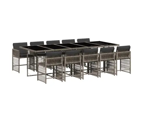 11-Daļīgs Dārza Mēbeļu Komplekts Ar Matračiem, Pe Rotangpalma Vidaxl