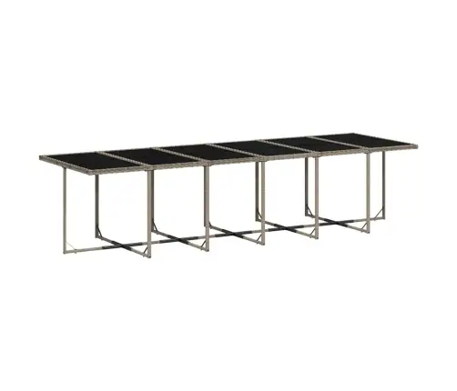 13-Osaline Aia Söögimööbli Komplekt Patjadega, Hall, Polürotang