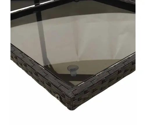 11-Osaline Aiamööbli Komplekt Patjadega, Must, Polürotang