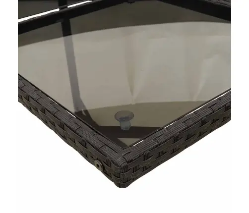 11-Daļīgs Dārza Mēbeļu Komplekts, Matrači, Melna Pe Rotangpalma Vidaxl