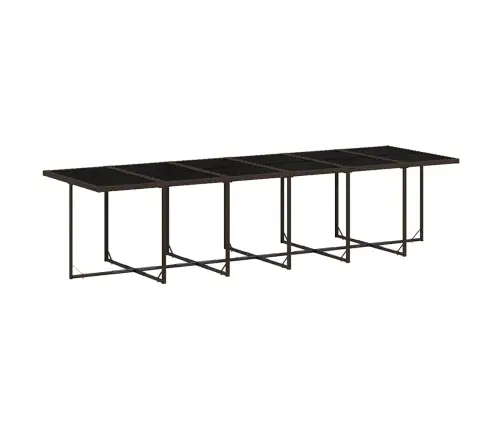 17-Osaline Aia Söögimööbli Komplekt Patjadega Pruun, Polürotang