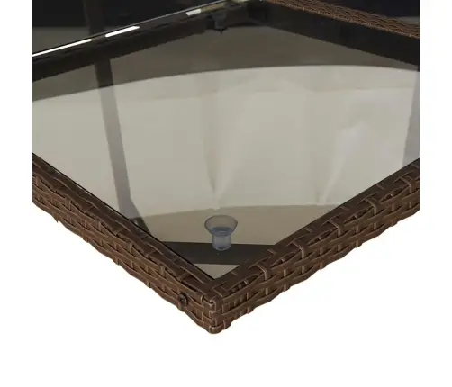 17-Osaline Aia Söögimööbli Komplekt Patjadega Pruun, Polürotang