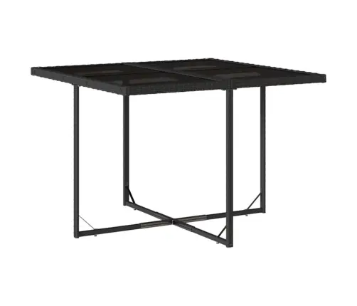 9-Osaline Aiamööbli Komplekt Patjadega, Must, Polürotang