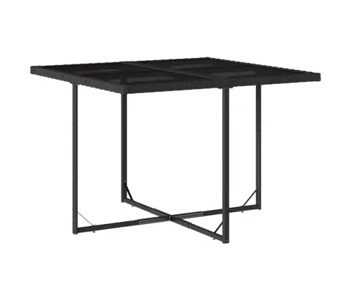 Sodo Komplektas Su Pagalvėlėmis, 9 Dalių, Juodas, Poliratanas