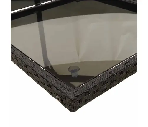 11-Osaline Aiamööbli Komplekt Patjadega, Must, Polürotang