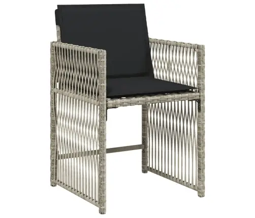 Sodo Komplektas Su Pagalvėlėmis, 15 Dalių, Pilkas, Poliratanas Sodo Komplektas Su Pagalvėlėmis, 15 Dalių, Pilkas, Poliratanas