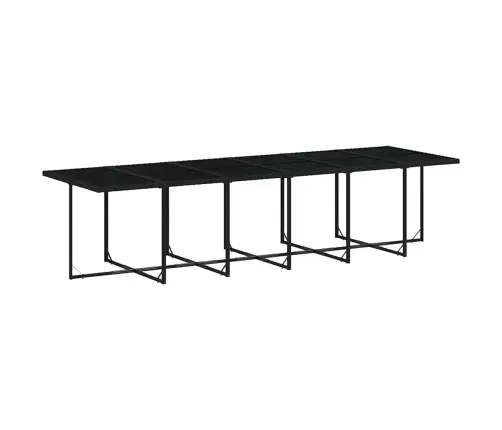 Sodo Komplektas Su Pagalvėlėmis, 17 Dalių, Juodas, Poliratanas