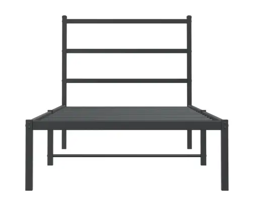 Metalinis Lovos Rėmas Su Galvūgaliu, Juodos Spalvos, 90X190Cm