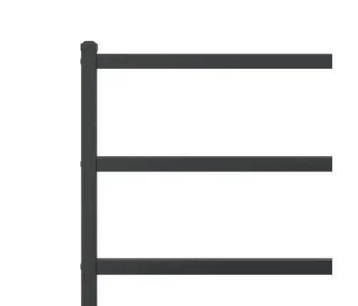 Gultas Rāmis Ar Galvgali, Melns Metāls, 90X200 Cm Vidaxl