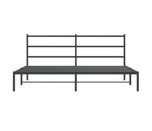 Metalinis Lovos Rėmas Su Galvūgaliu, Juodos Spalvos, 183X213Cm