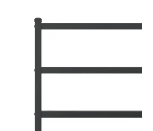 Gultas Rāmis Ar Galvgali Un Kājgali, Melns Metāls, 107X203 Cm Vidaxl