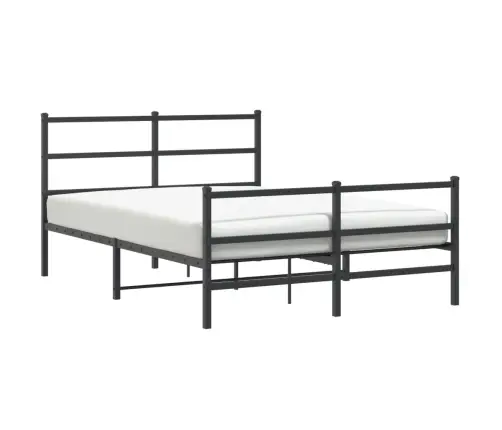 Lovos Rėmas Su Galvūgaliu/Kojūgaliu, Juodas, 135X190cm Metalas