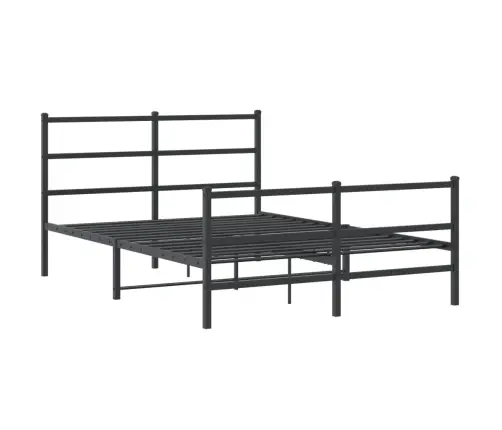 Lovos Rėmas Su Galvūgaliu/Kojūgaliu, Juodas, 135X190cm Metalas