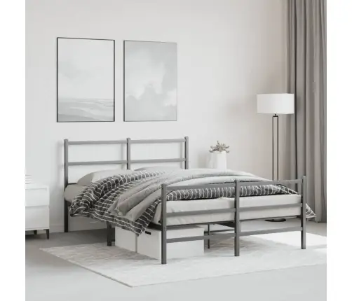 Lovos Rėmas Su Galvūgaliu/Kojūgaliu, Juodas, 135X190cm Metalas