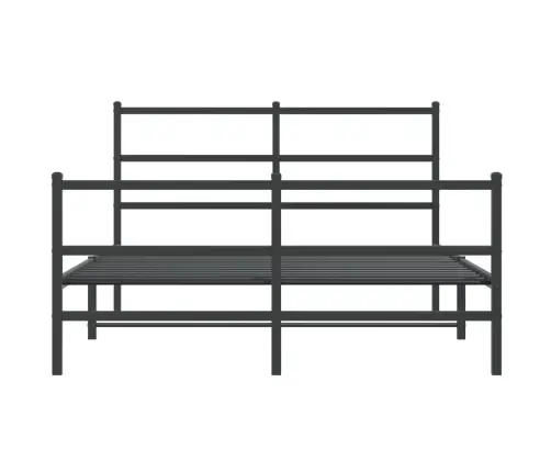 Lovos Rėmas Su Galvūgaliu/Kojūgaliu, Juodas, 135X190cm Metalas