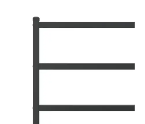 Gultas Rāmis Ar Galvgali Un Kājgali, Melns Metāls, 193X203 Cm Vidaxl