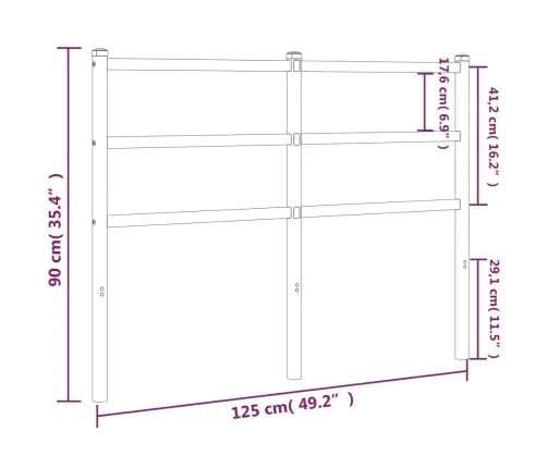 Metallist Voodipeats, Must, 120 Cm