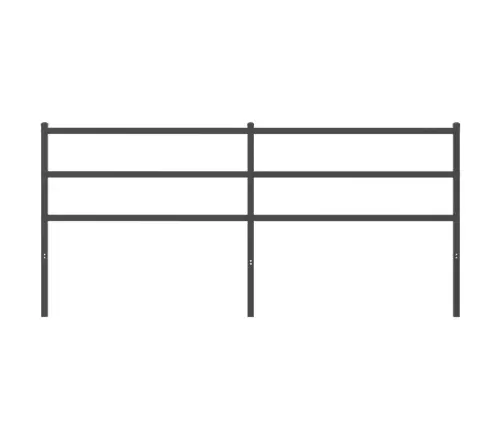 Gultas Galvgalis, Metāls, Melns, 180 Cm Vidaxl