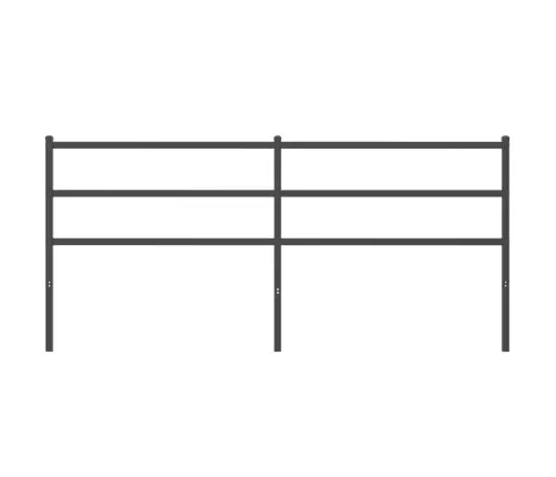 Gultas Galvgalis, Metāls, Melns, 200 Cm Vidaxl