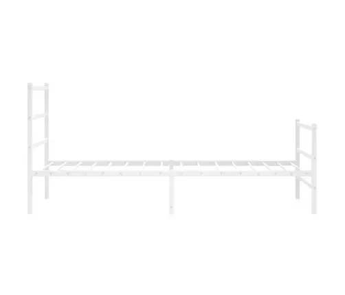 Gultas Rāmis Ar Galvgali Un Kājgali, Balts Metāls, 100X190 Cm Vidaxl