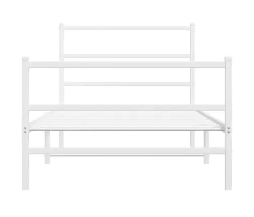 Lovos Rėmas Su Galvūgaliu/Kojūgaliu, Baltas, 100X200cm Metalas
