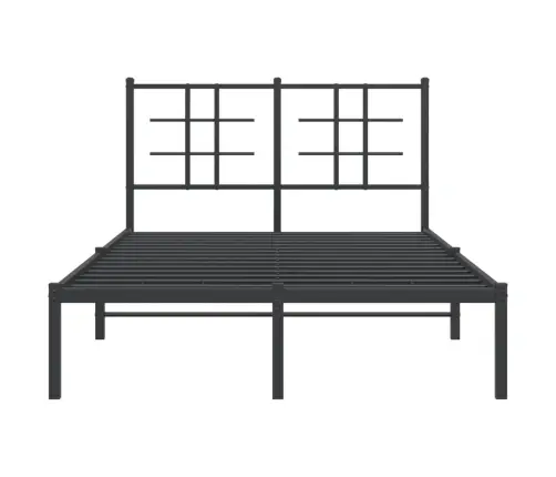 Metalinis Lovos Rėmas Su Galvūgaliu, Juodos Spalvos, 120X190 Cm