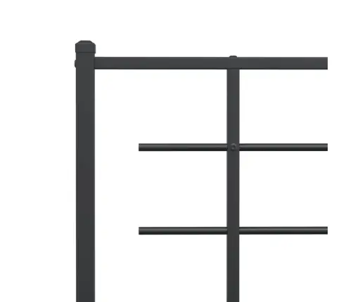 Metallist Voodiraam Peatsiga, Must, 180 X 200 Cm