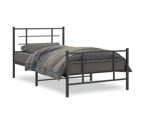 Lovos Rėmas Su Galvūgaliu/Kojūgaliu, Juodas, 100X200cm Metalas Lovos Rėmas Su Galvūgaliu/Kojūgaliu, Juodas, 100X200cm Metalas