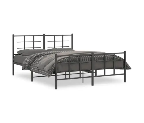 Lovos Rėmas Su Galvūgaliu/Kojūgaliu, Juodas, 150X200cm Metalas