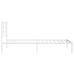 Metallist Voodiraam Peatsiga, Valge, 107X203 Cm