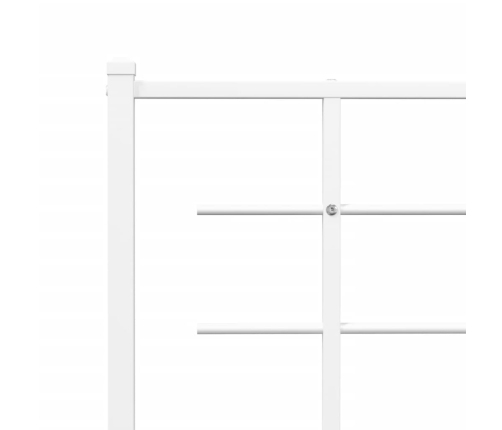 Metallist Voodiraam Peatsiga, Valge, 107X203 Cm