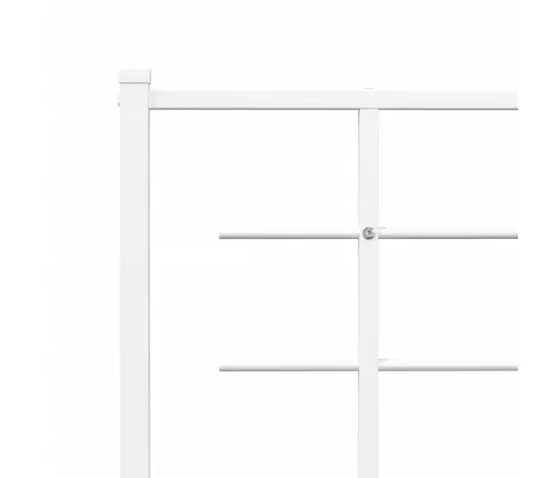 Metallist Voodiraam Peatsiga, Valge, 107X203 Cm