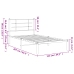 Metallist Voodiraam Peatsiga, Valge, 107X203 Cm