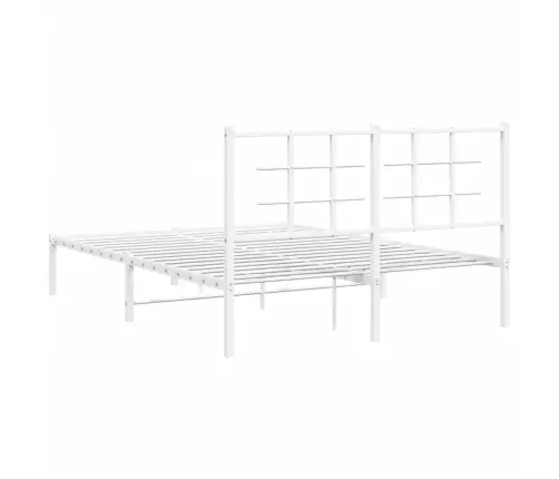 Metalinis Lovos Rėmas Su Galvūgaliu, Baltos Spalvos, 135X190Cm