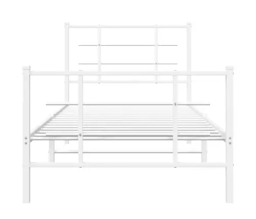 Lovos Rėmas Su Galvūgaliu/Kojūgaliu, Baltas, 90X190cm Metalas