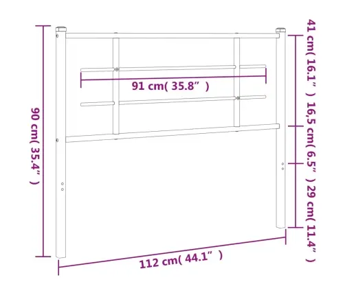 Metallist Voodipeats, Valge, 107 Cm Metallist Voodipeats, Valge, 107 Cm