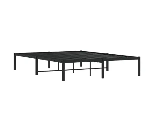 Gultas Rāmis, Melns Metāls, 140X200 Cm Vidaxl